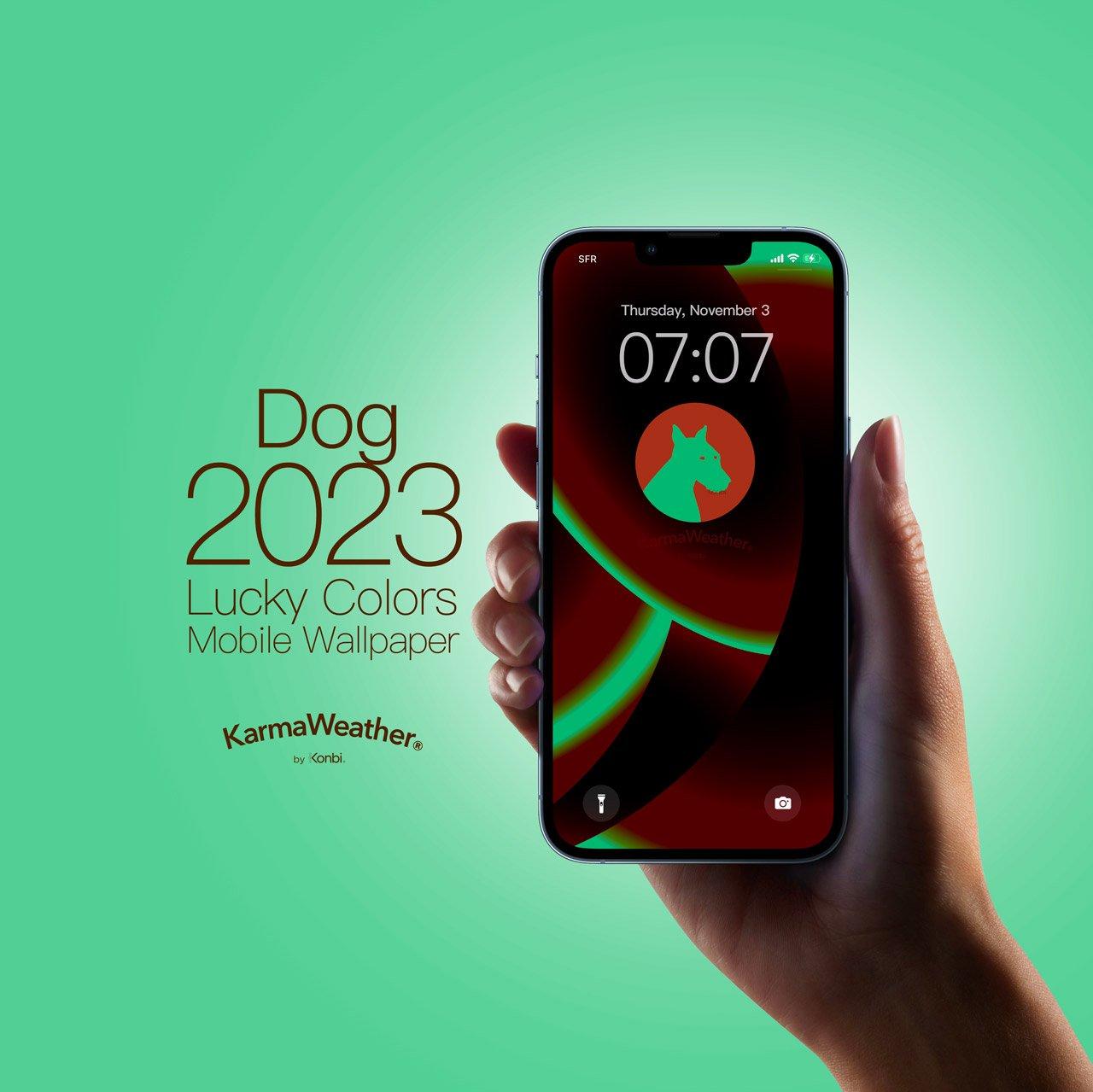Dog Lucky Color Wallpaper Home Screen Karmaweather Shop