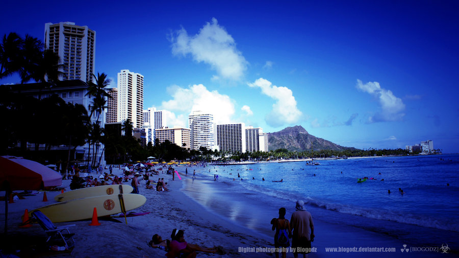 Waikiki Beach By Biogodz