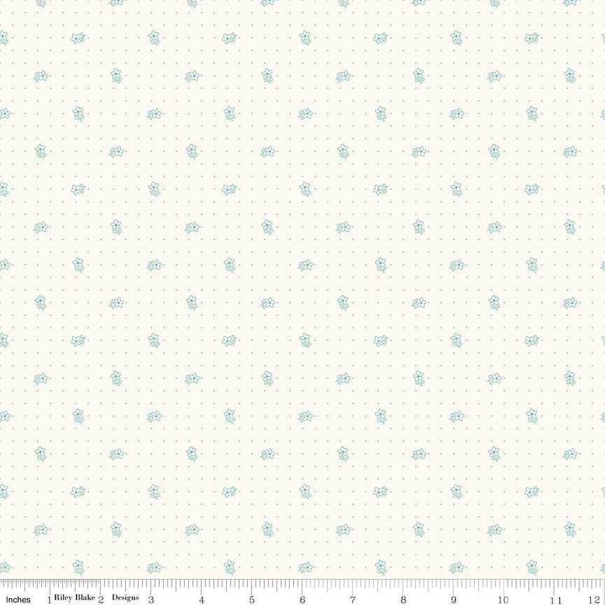 Bee Background By Lori Holt For Riley Blake Designs C6380 Teal