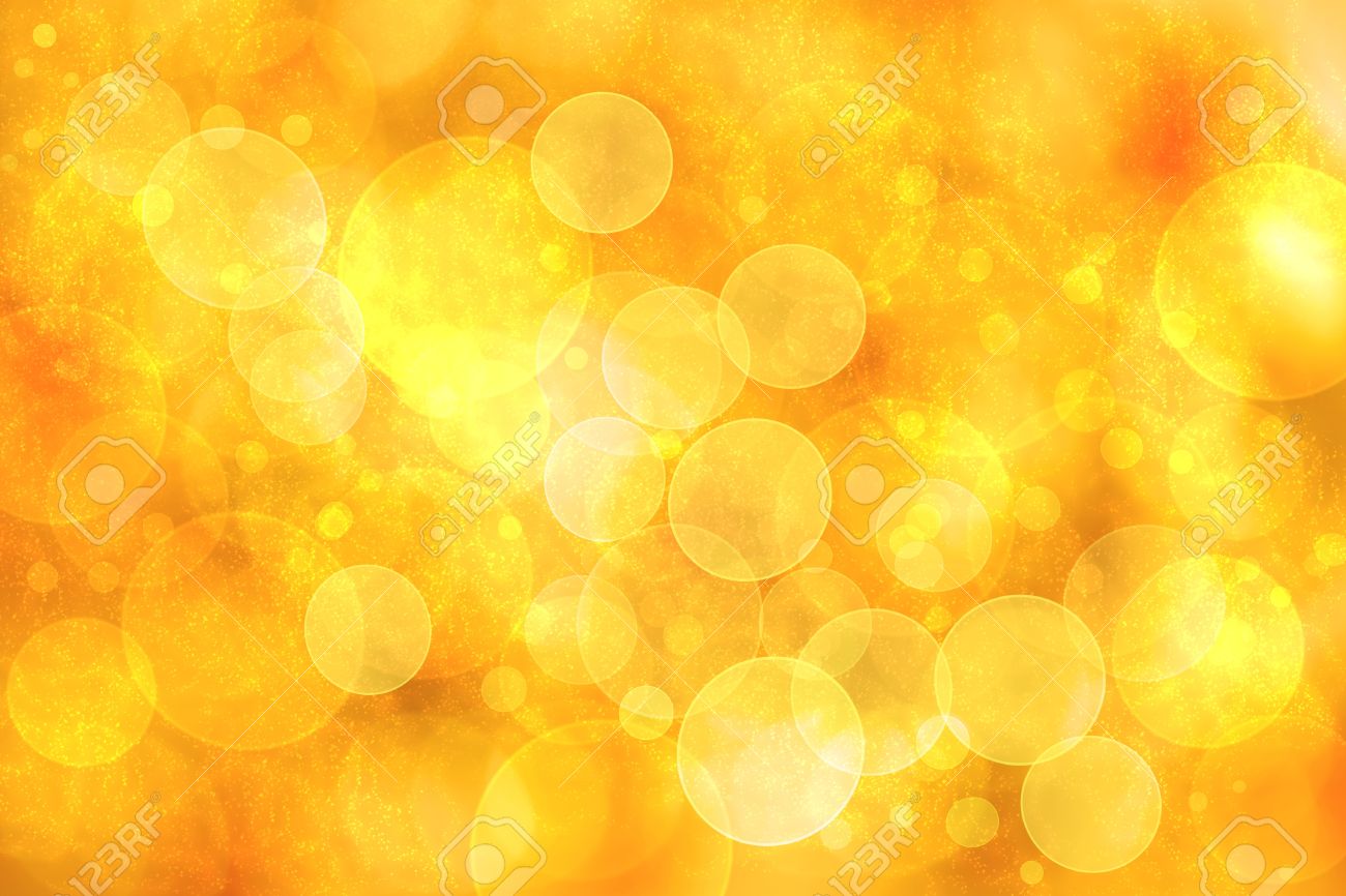 Abstract Orange Color Bokeh Circle Lights Background Stock Photo