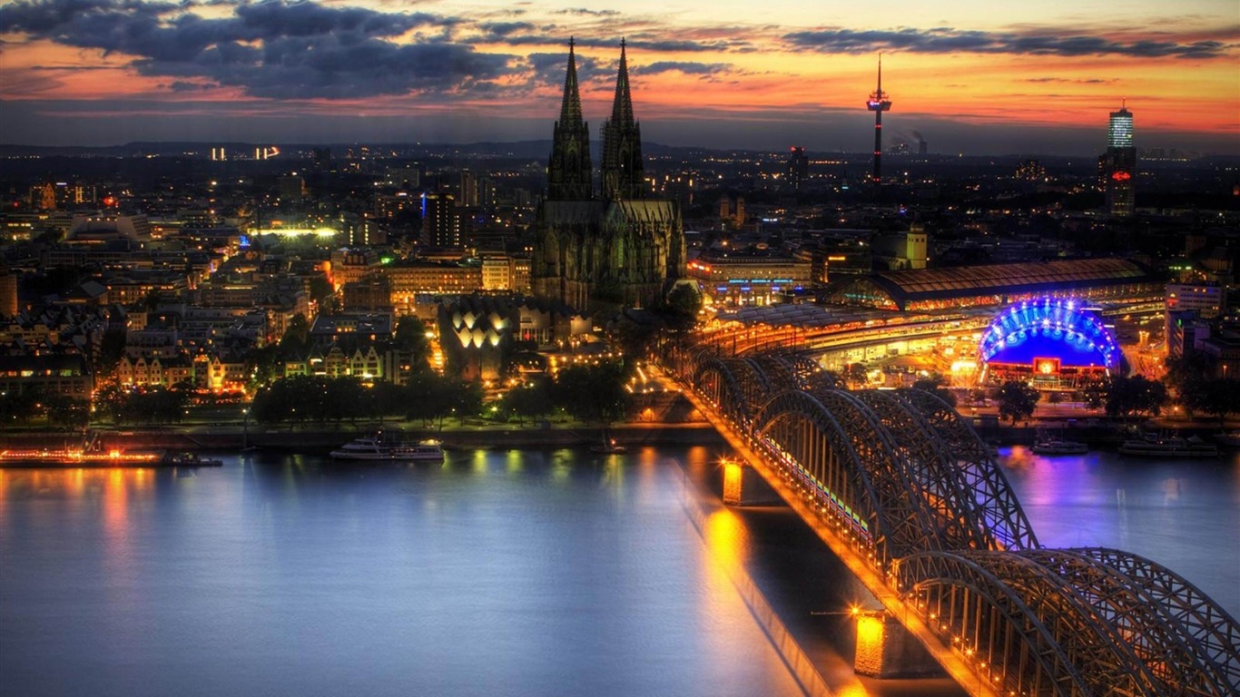Cologne Night Germany City Photography Wallpaper