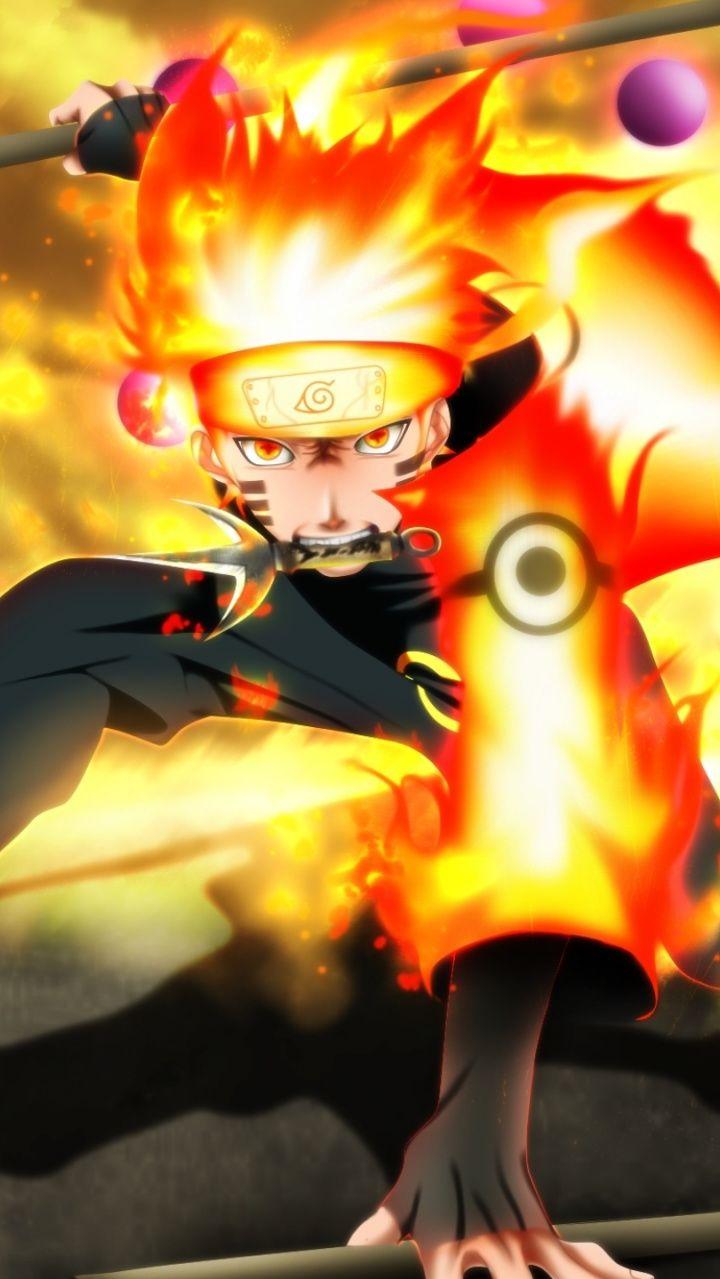 Naruto Uzumaki fire artwork 720x1280 wallpaper Naruto