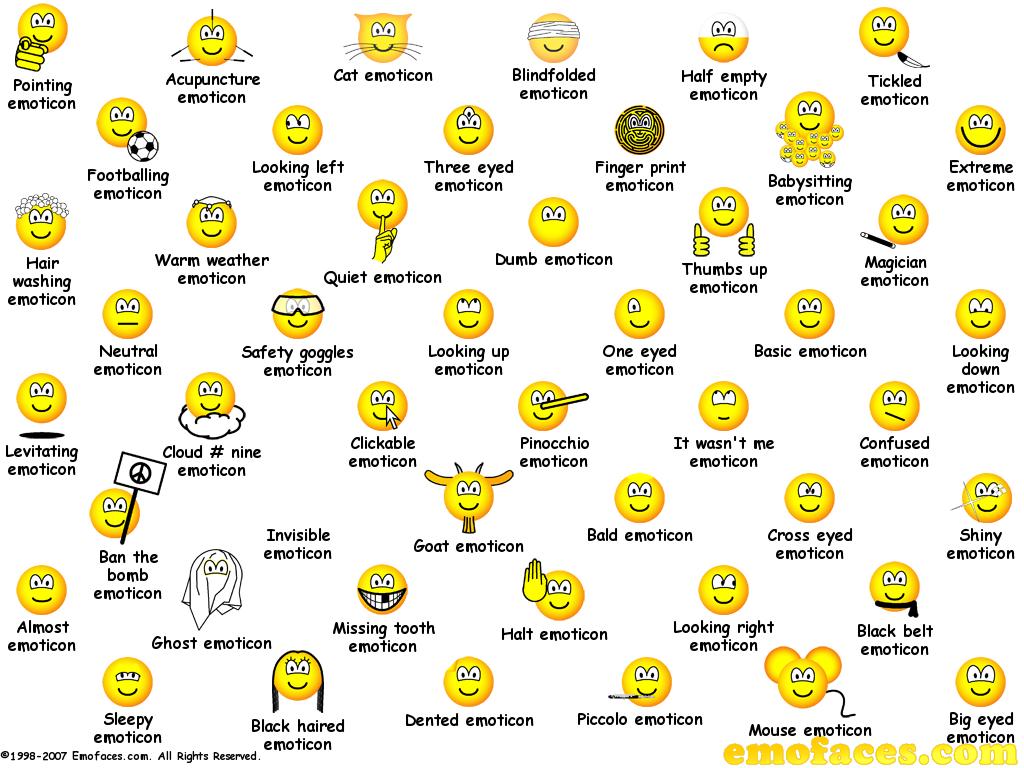 Emoticons Selection Yellow Jpg Wallpaper