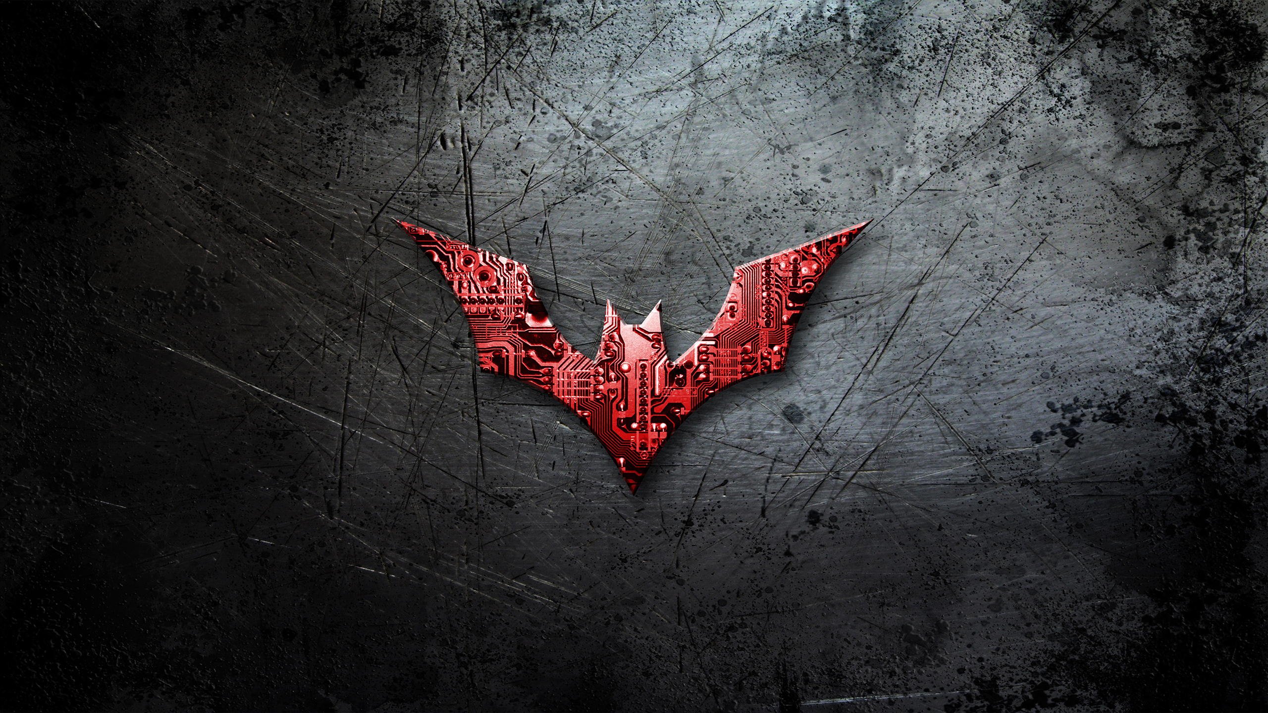 Wallpaper Batman Beyond Logo Dc Ics Metal Scratches