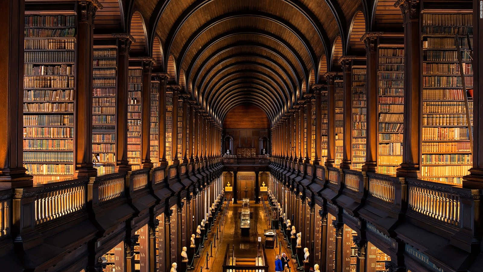 Vintage Library Wallpaper