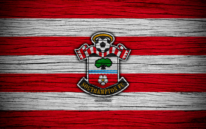 Wallpaper Southampton 4k Premier League Logo England Wooden