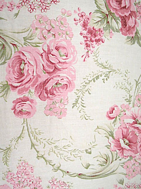 Flower Wallpaper Green Pink Roses