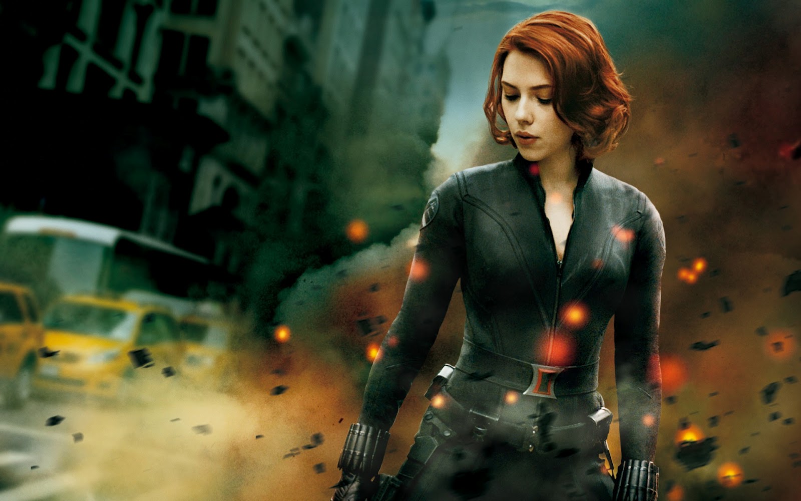 Beautiful Scarlett Johansson as Black Widow Avengers 2012 HD Wallpaper