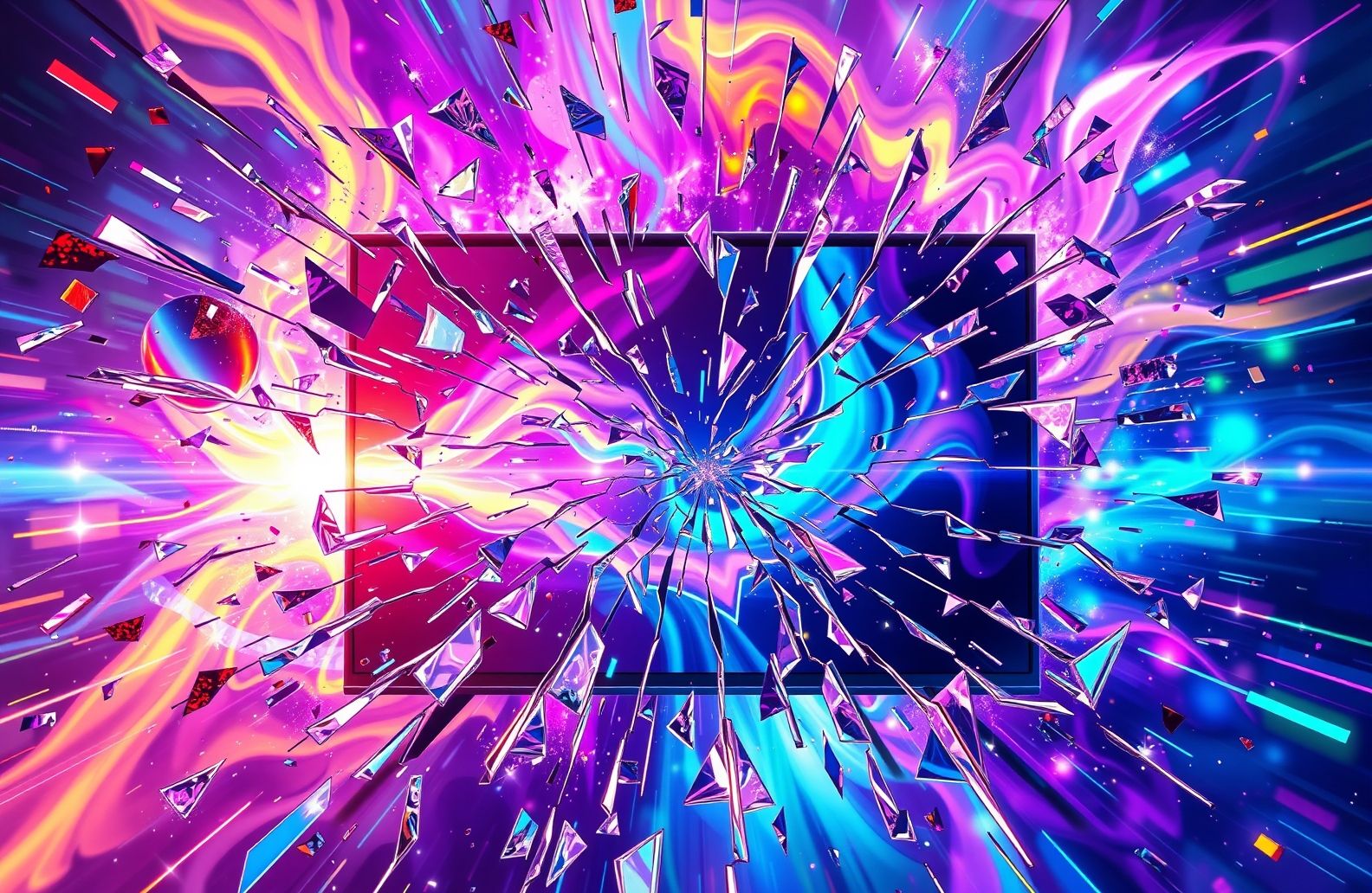Broken Tv Screen Wallpaper