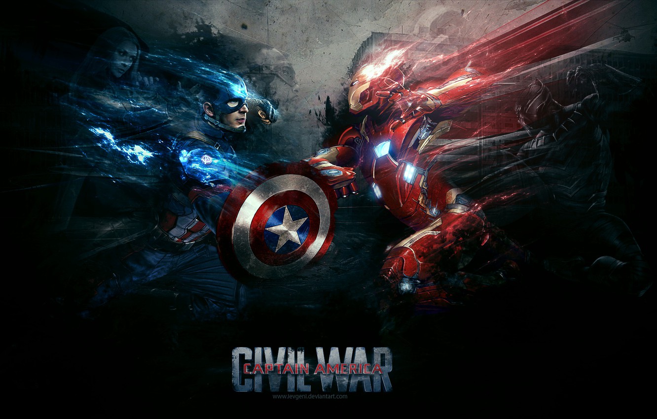 Wallpaper Captain America Iron Man Falcon War Machine Black