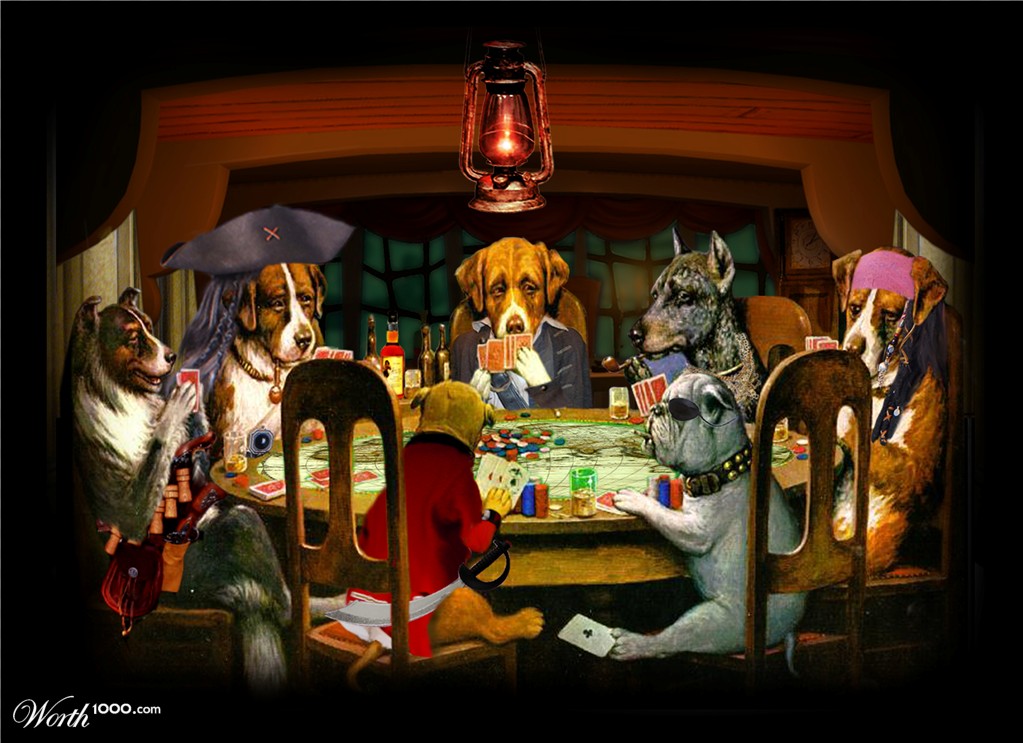 Dogs Playing Poker Wallpaper Animalgals