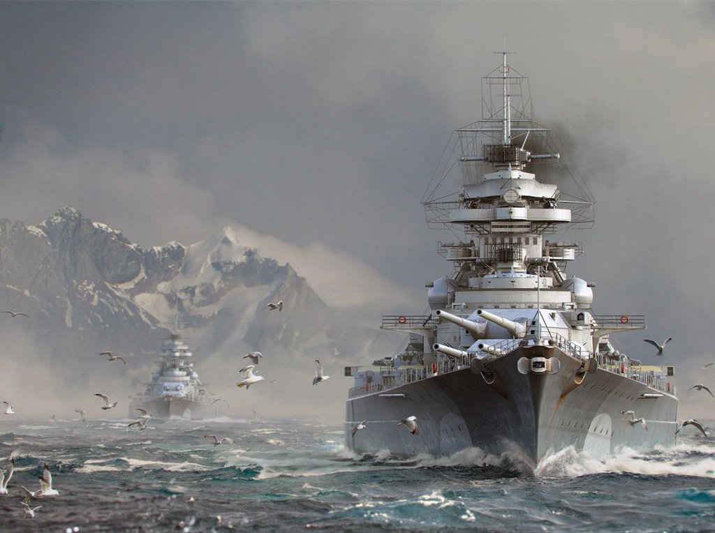 KMS Bismarck KMS Tirpitz by StephenBarlow on