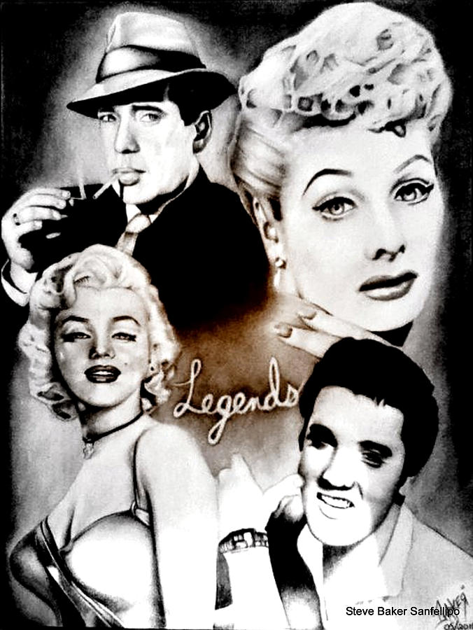 Poker Poster Art Print Elvis Presley Humphrey Bogart Marilyn Monroe
