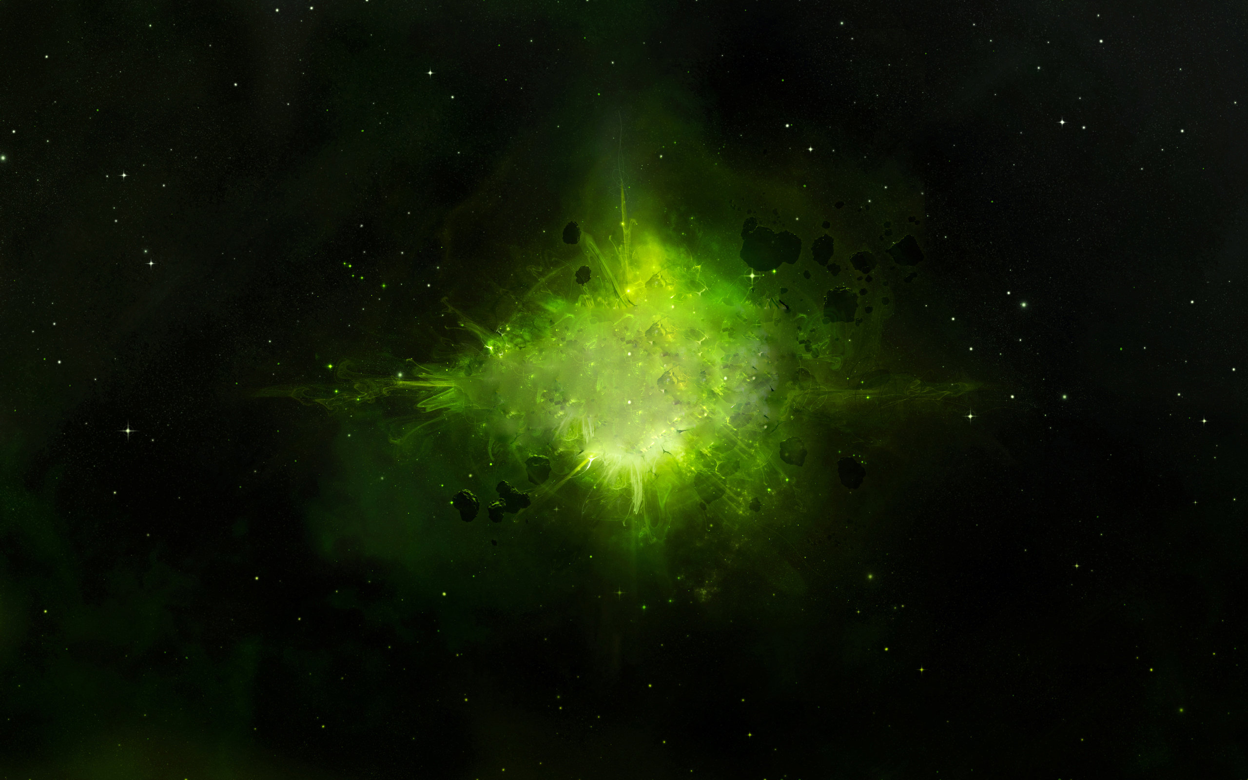 Green Explosion Wallpaper Background Star