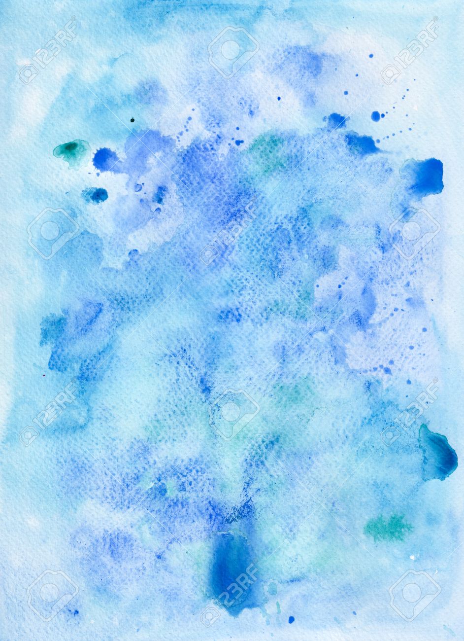Abstract Light Blue Watercolor Background Watercolors Painting