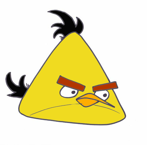Yellow bird of Angry Birds game wallpaper 2jpeg 578x570