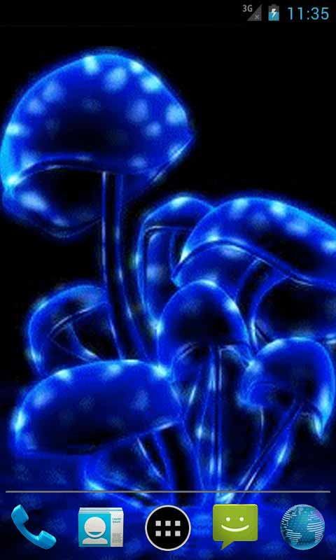 Blue Mushrooms Live Wallpaper Apps For Android Phone