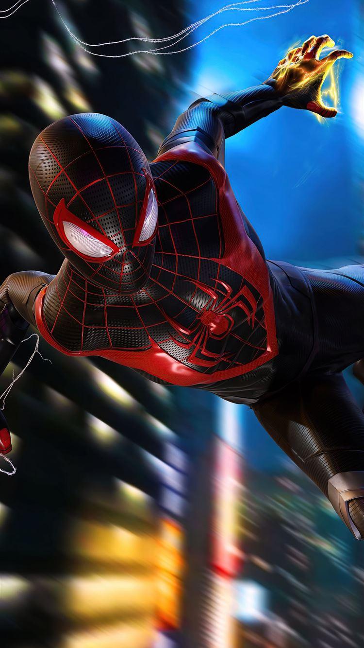 Miles Morales Spiderman Ps5 iPhone Wallpaper
