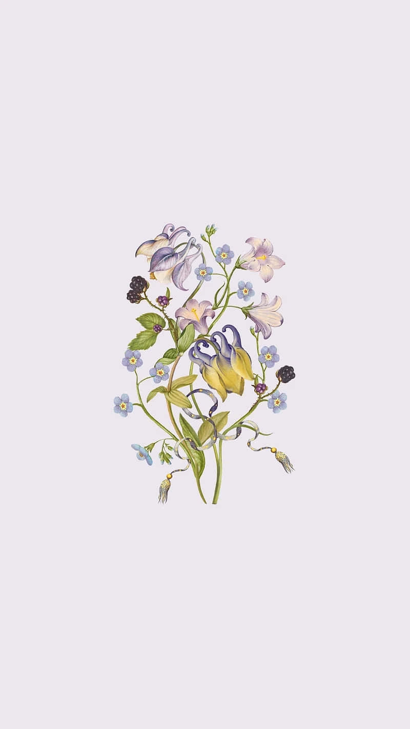 Minimalist Flower Aesthetic Wallpaper