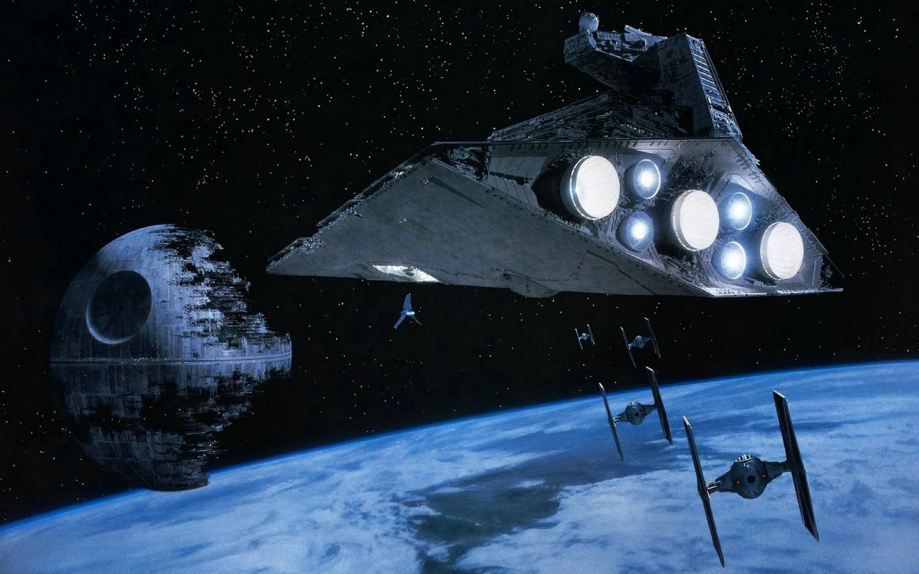 Star Wars Black Space Ship Universe Death Background High