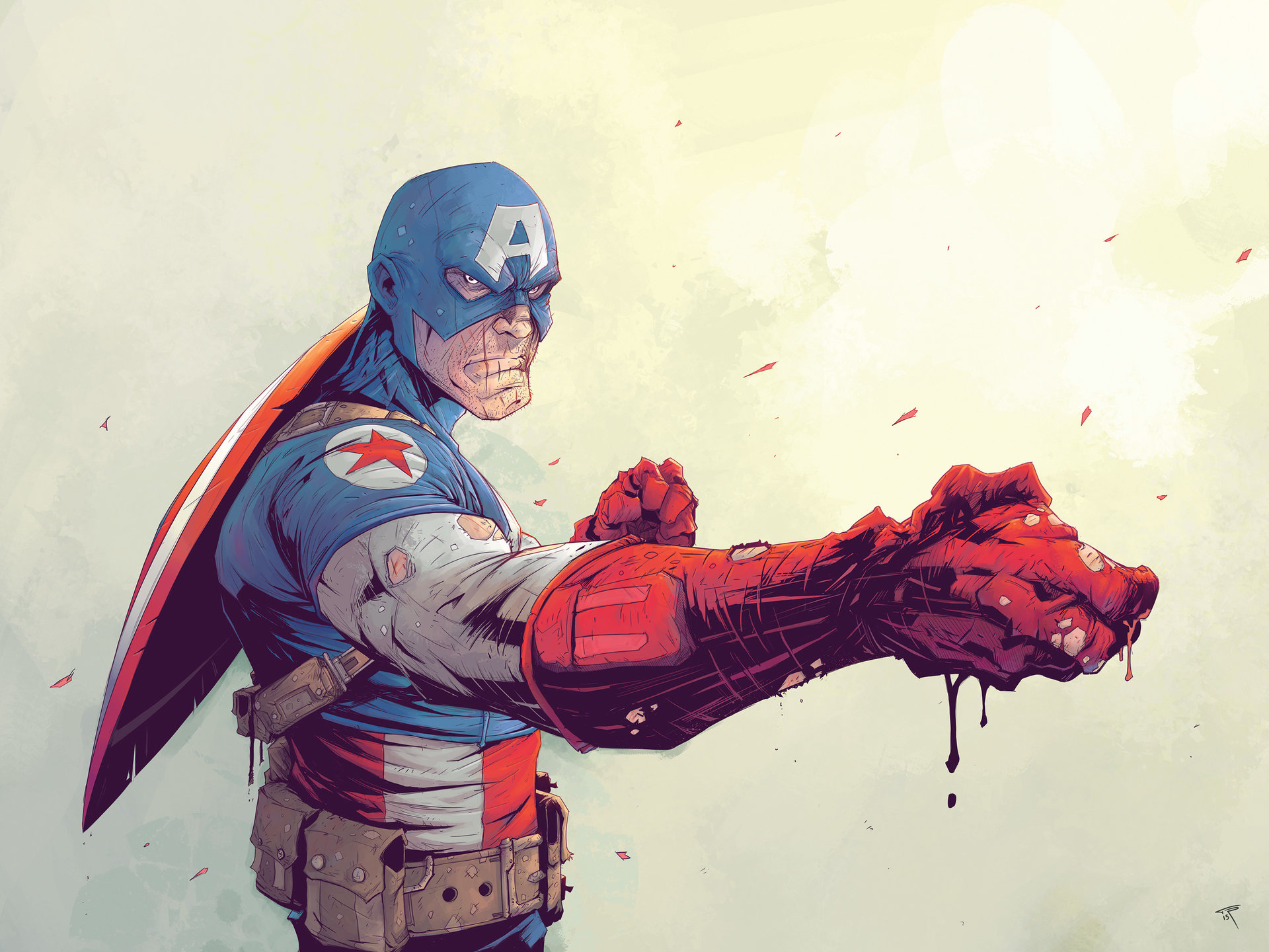 Captain America Suit Cool Artwork Wallpaper HD Superheroes