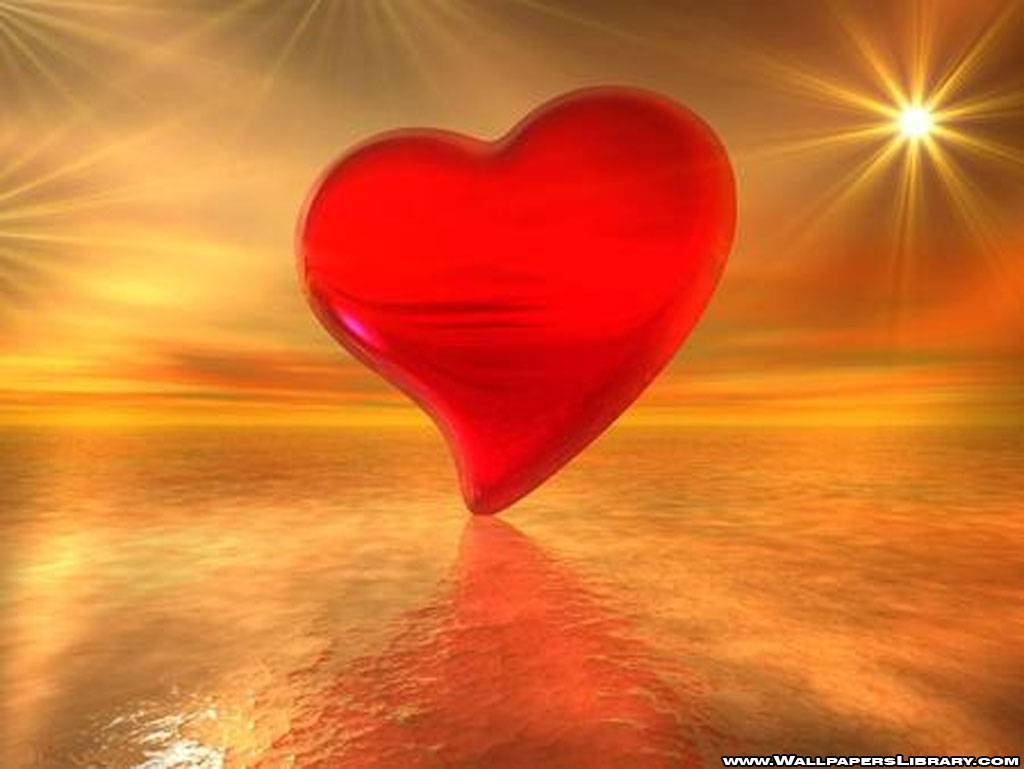Beautiful Red Heart Love Wallpaper
