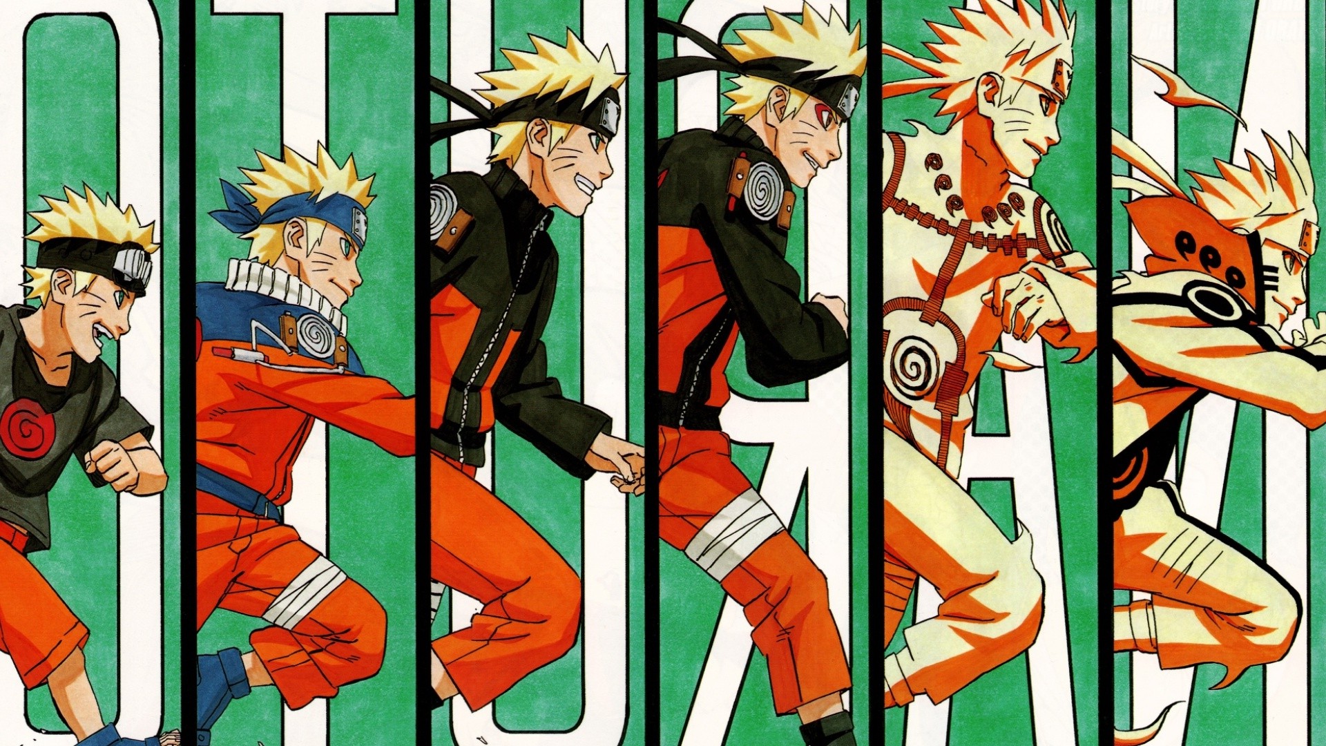 Anime Uzumaki Naruto Shippuuden Panels Running
