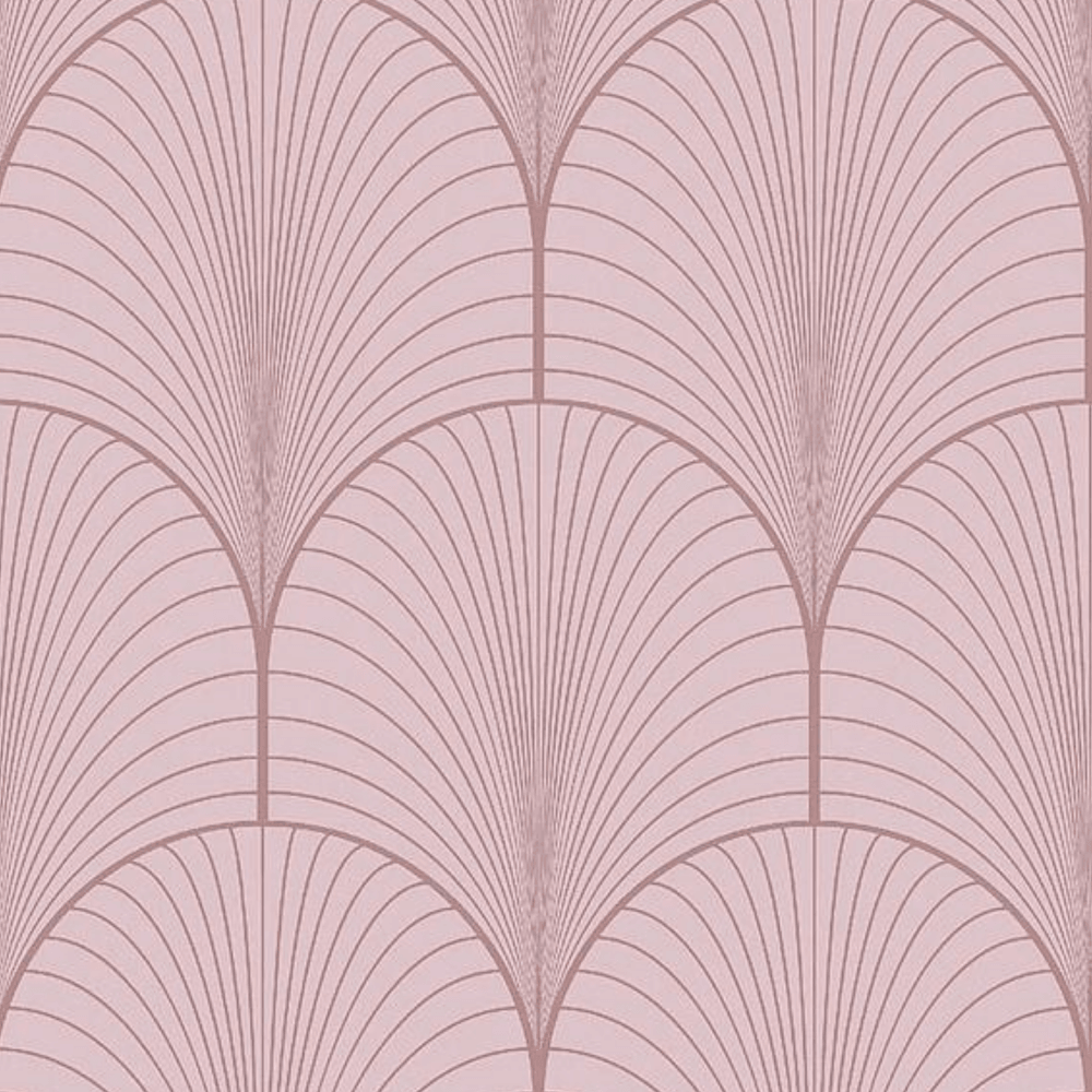 Josephine Rosa Pink Rose Gold Gastby Art Deco Wallpaper