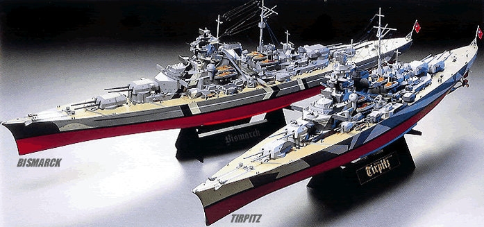 TAMIYA German Bismarck Battleship 1350 Scale Battleship Series