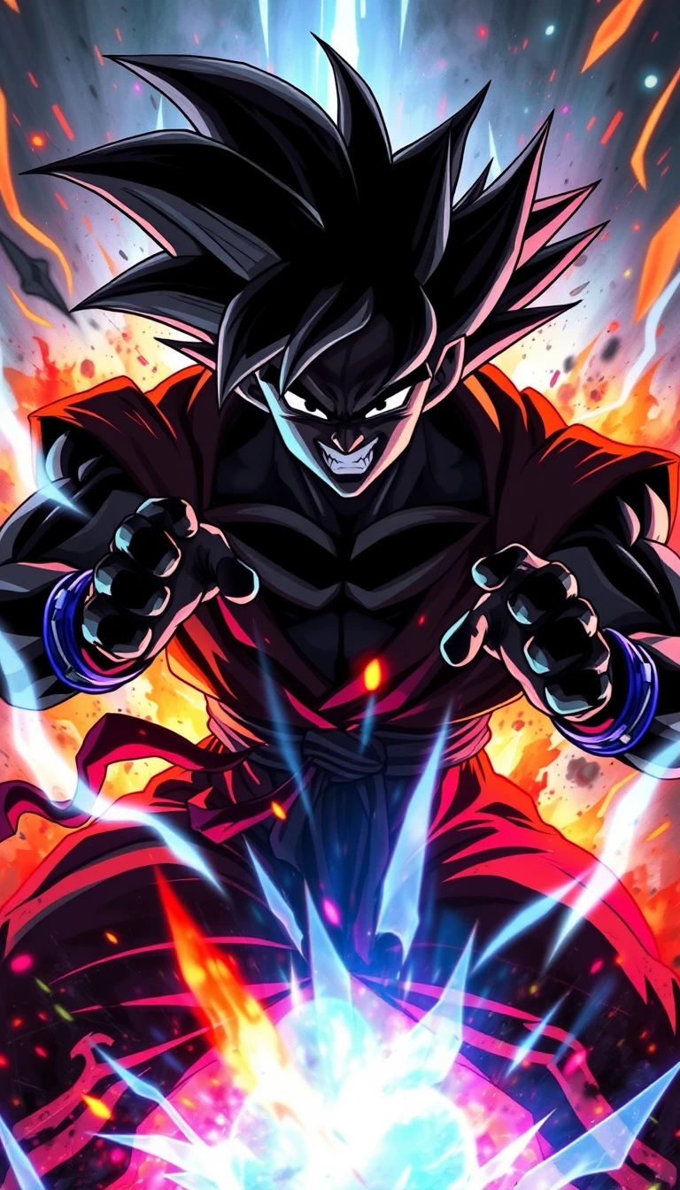 Black Goku Mobile Wallpaper