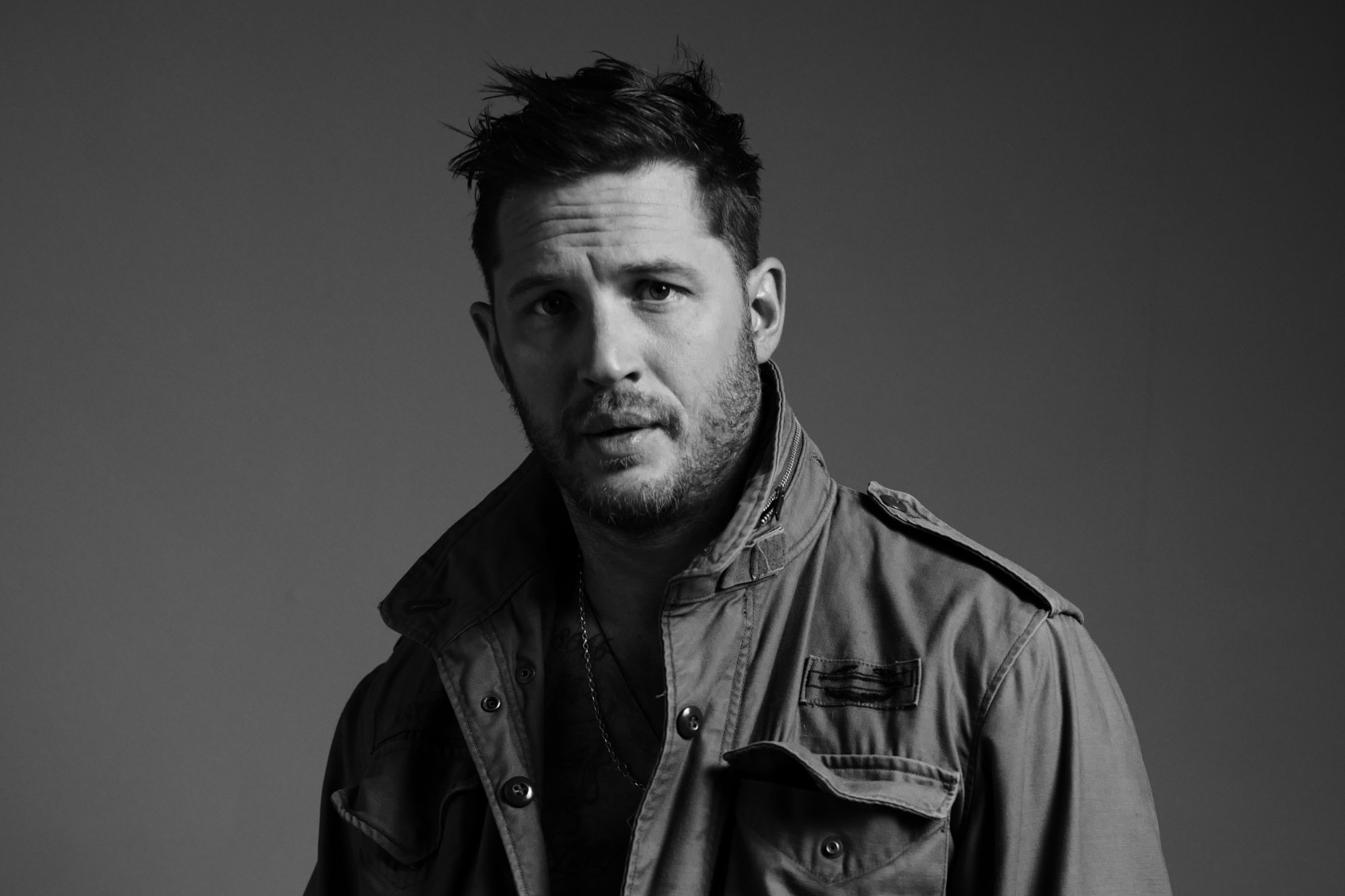 Wallpaper of Actor Black White English Tom Hardy background