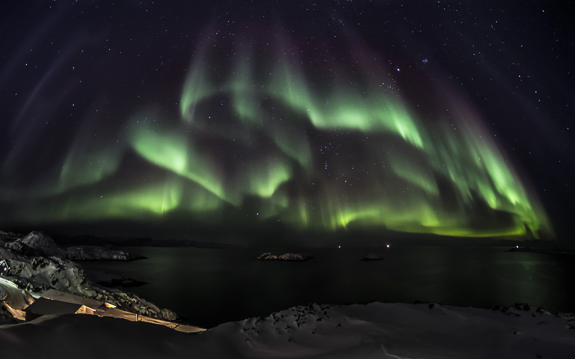 Northern Lights Stars HD Wallpaper Background Image