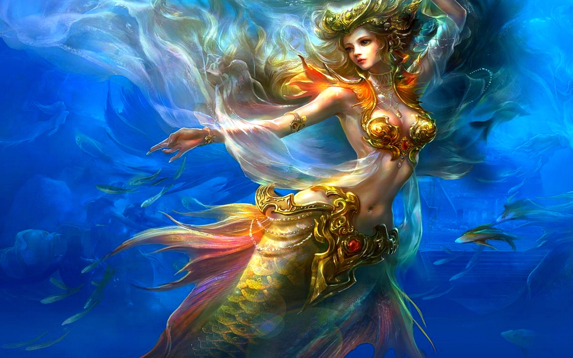 Wallpaper Mermaid Desktop Background