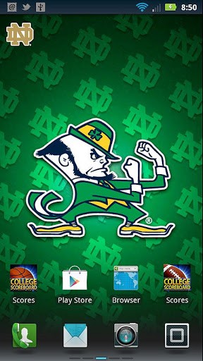 Officially Licensed Notre Dame Fighting Irish Revolving Wallpaper App