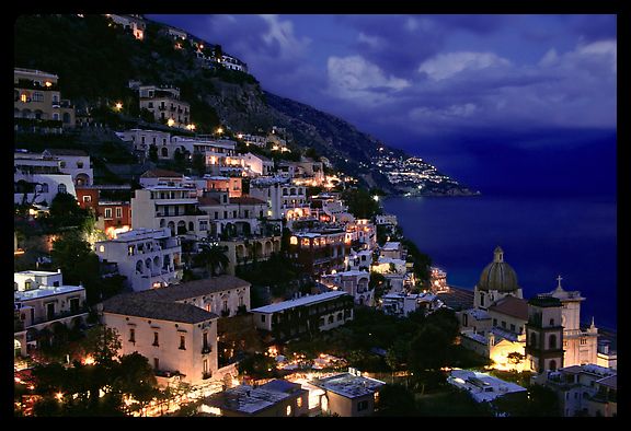 Mediterranean Before Nightfall Amalfi Coast Campania Italy Color