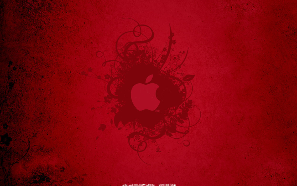 Apple Red Wallpaper By Ishaanmishra