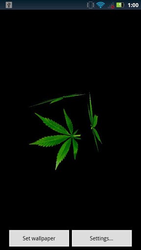 Ingrandisci La Schermata Di Marijuana Live Wallpaper Per Android