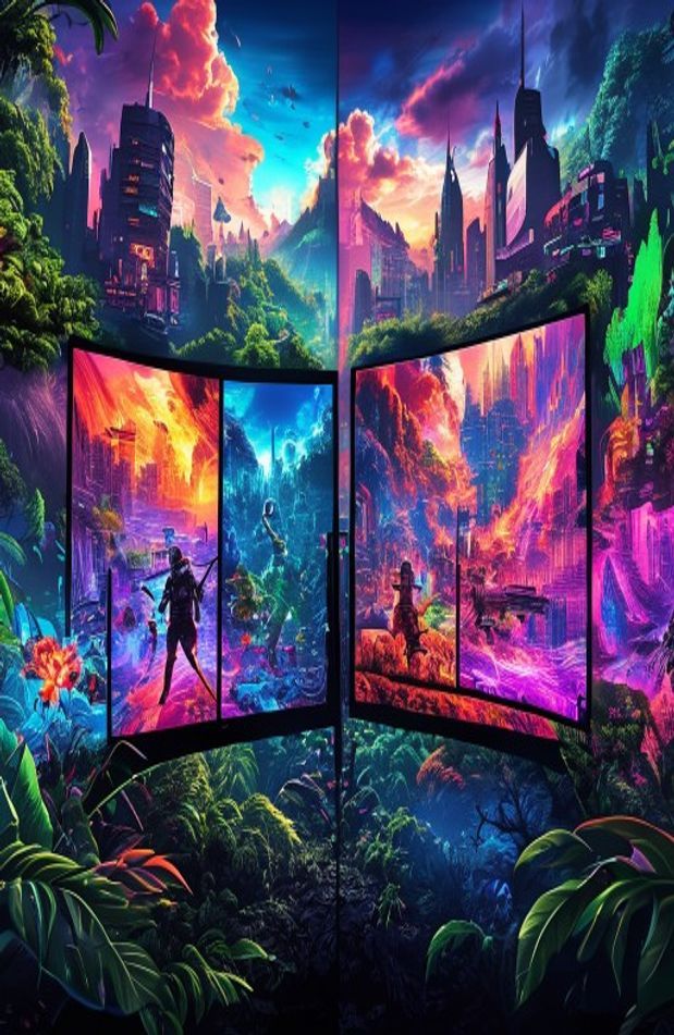 Video Game Dual Monitor Wallpaper