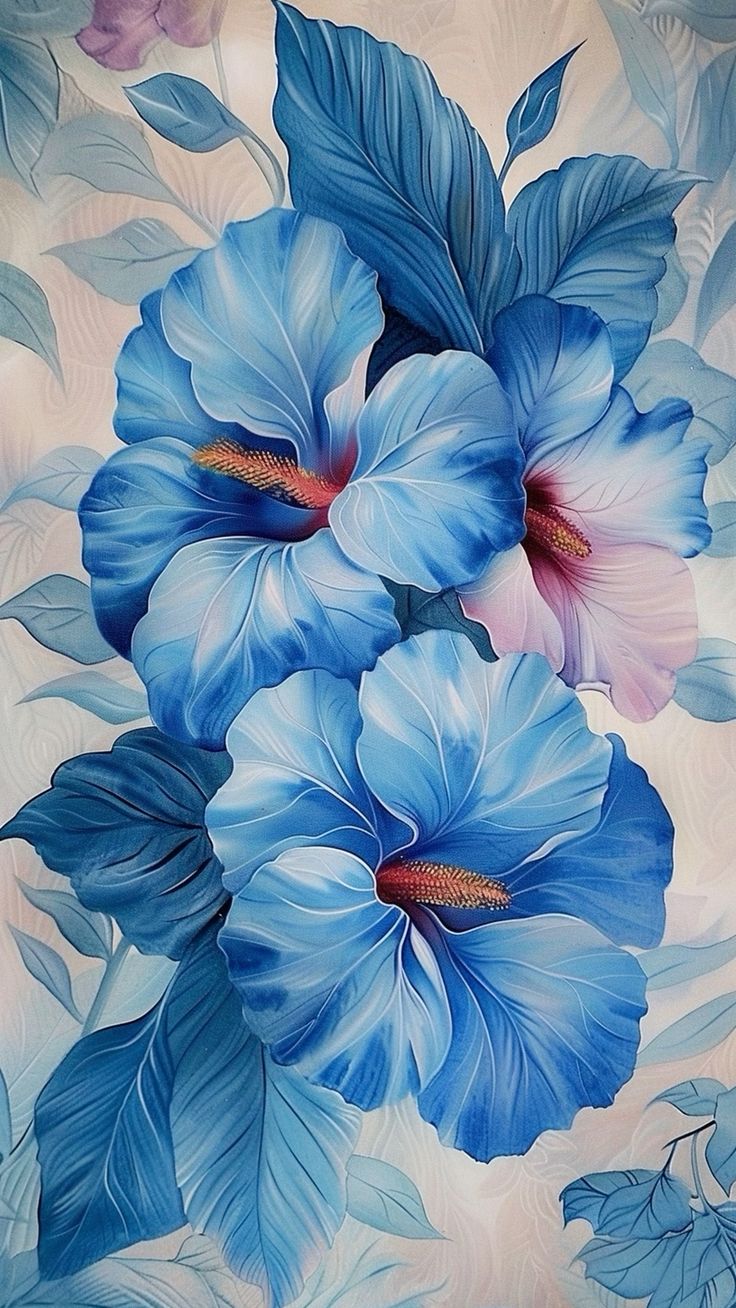 Blue Flowers Wallpaper