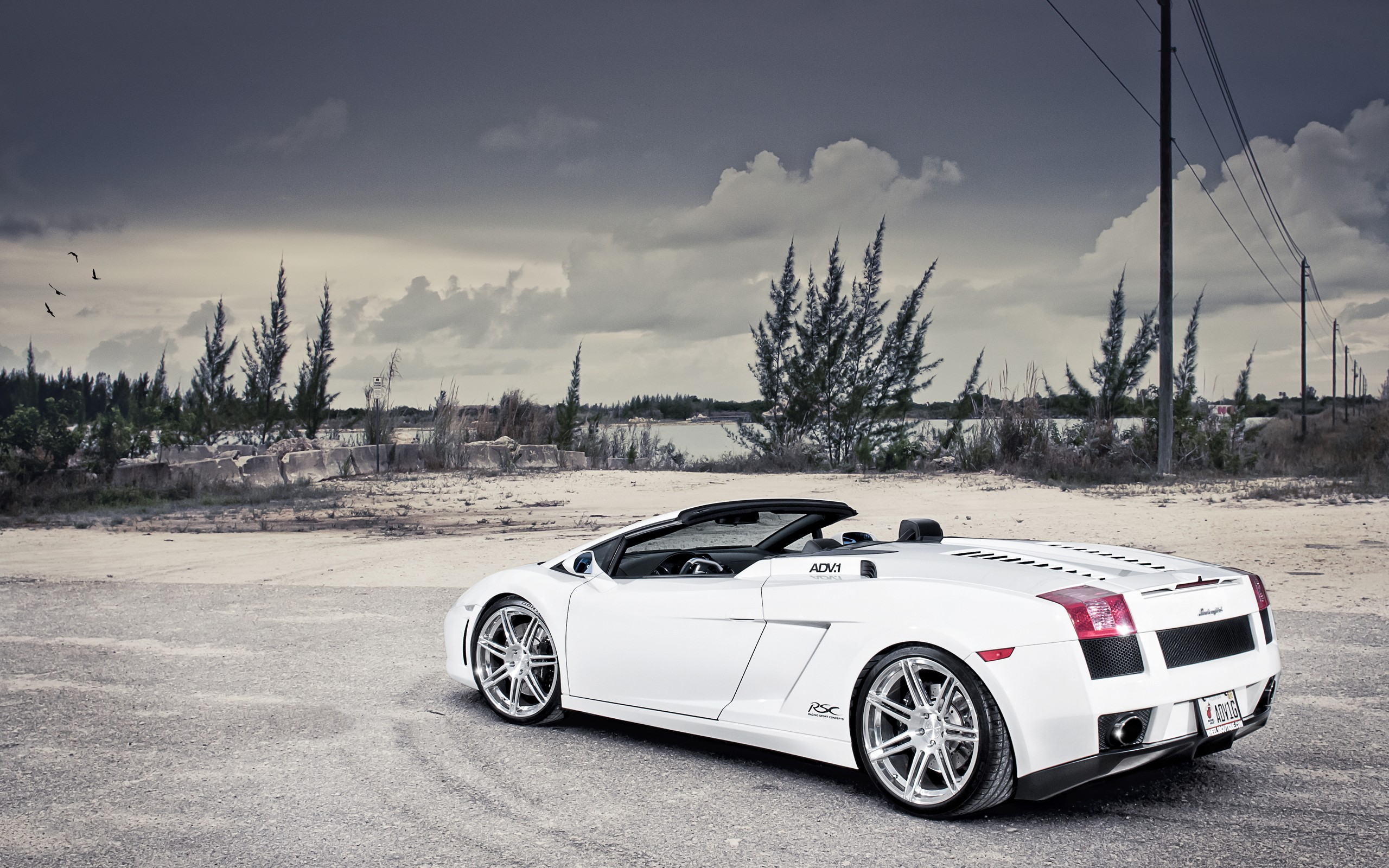 Adv1 White Lamborghini Gallardo Wallpaper