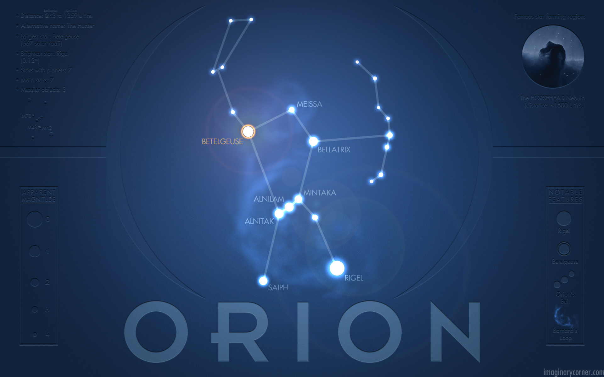 Orion Constellation Wallpaper Orion constellation 1920x1200
