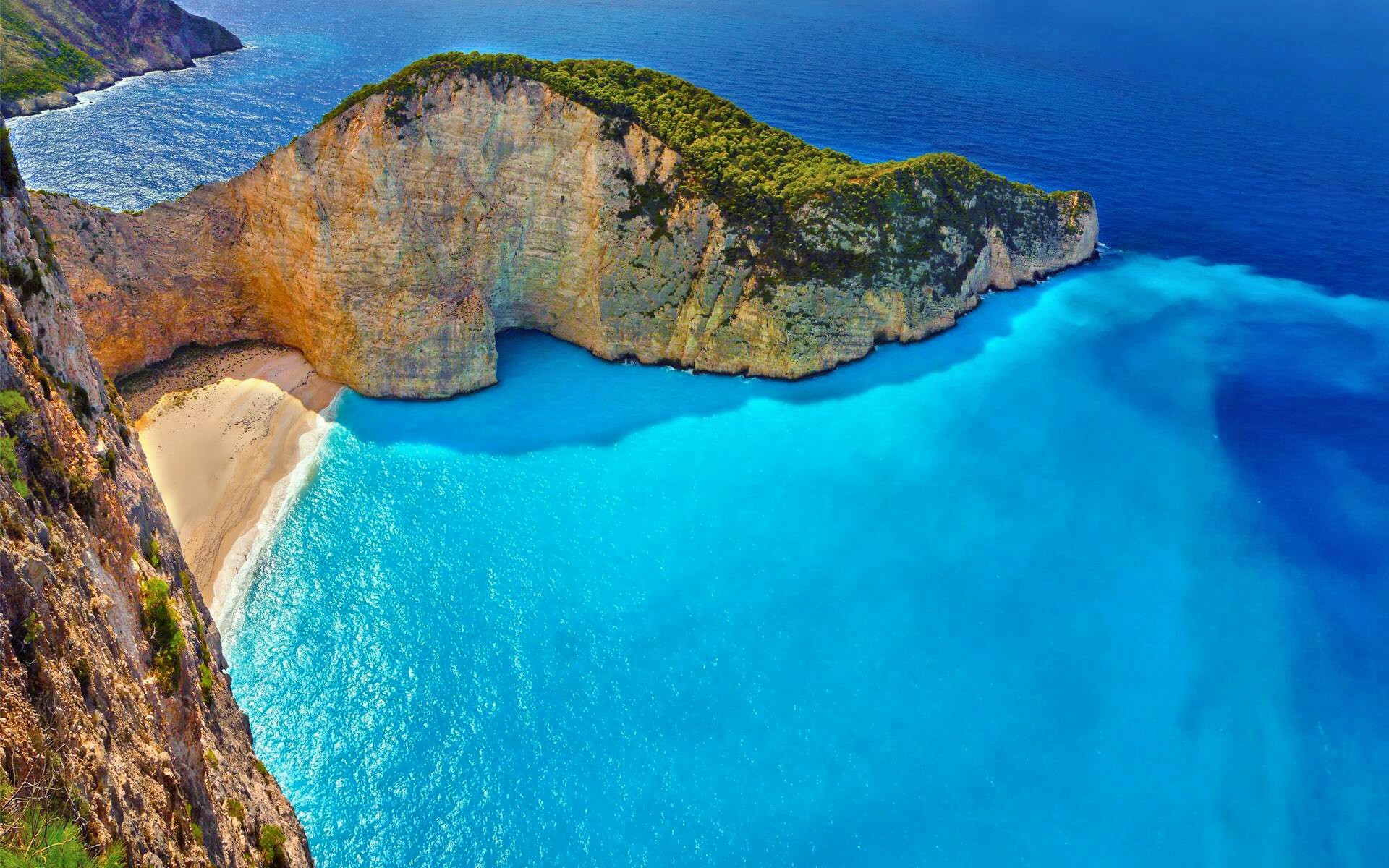 Wallpaper Greece, Zakynthos, Ionian sea, shipwreck, beach, island 3840x2160  UHD 4K Picture, Image
