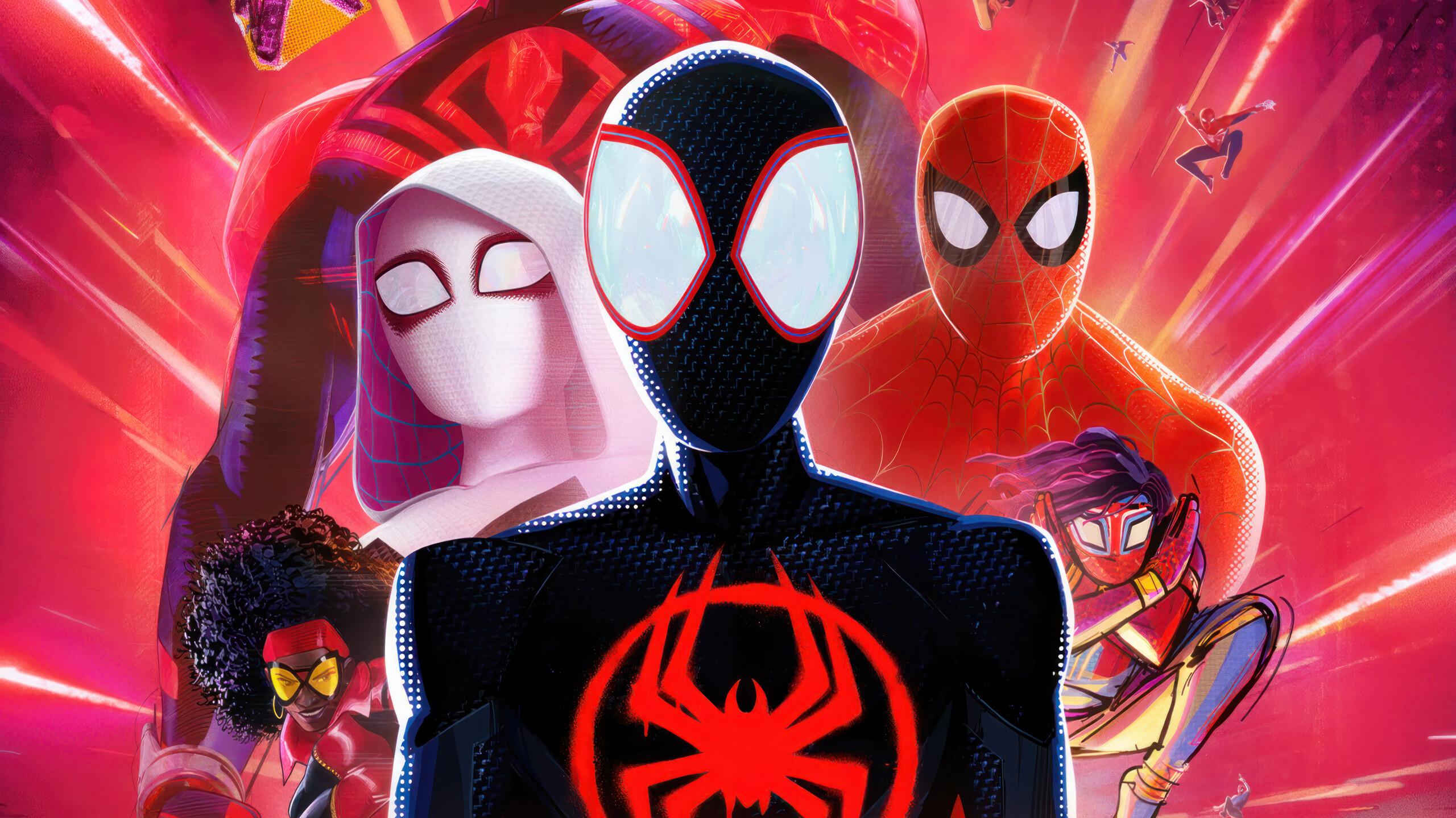 Spider Man Across The Verse Characters Poster 4k Wallpaper
