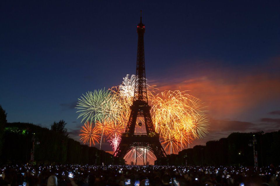 Bastille Day Tour Eiffel Tower Happy