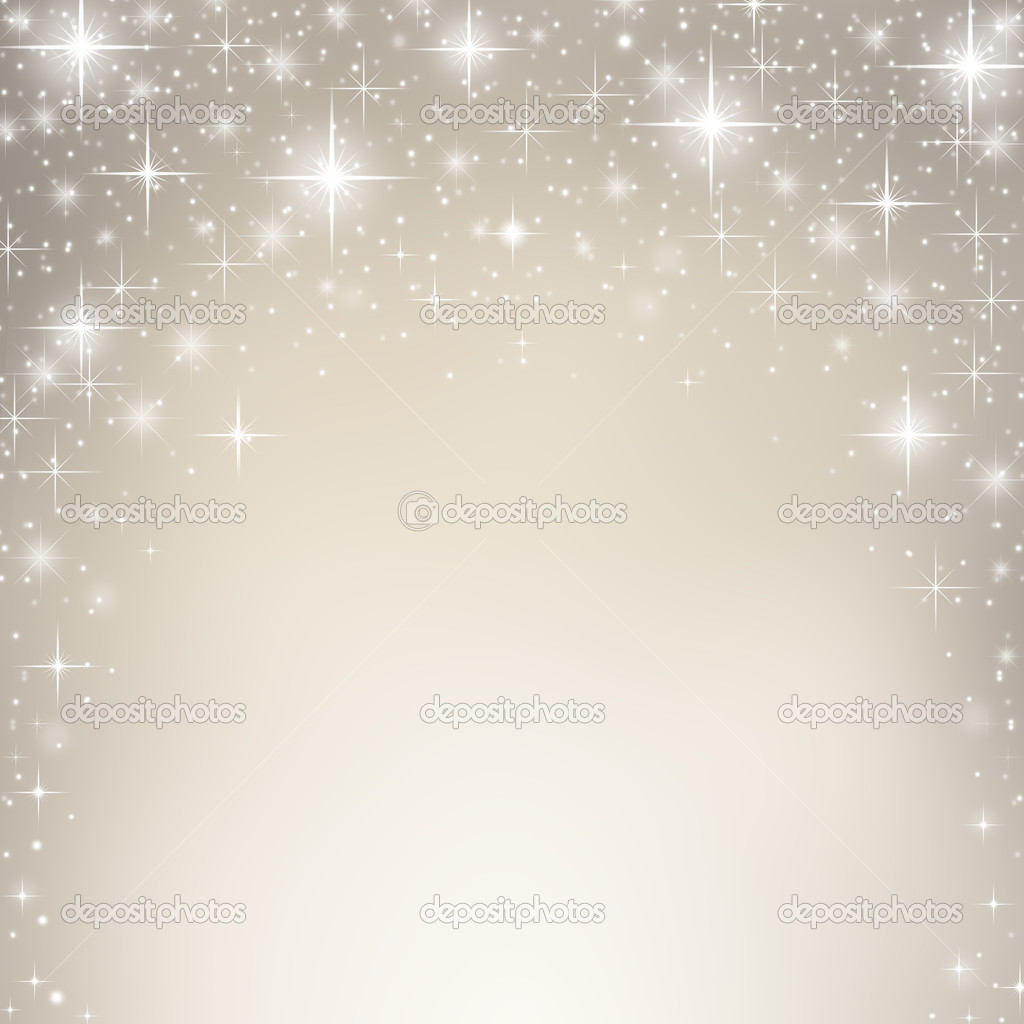 Silver Stars Background Christmas