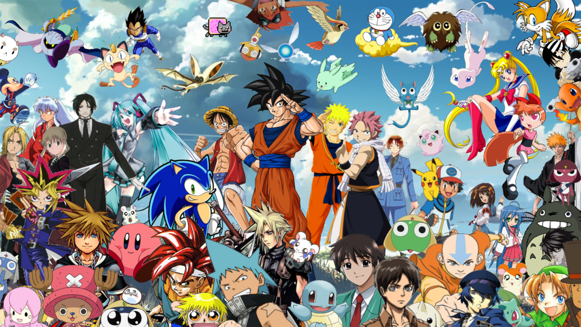 Anime Crossover Wallpaper By Kurtthemortician X