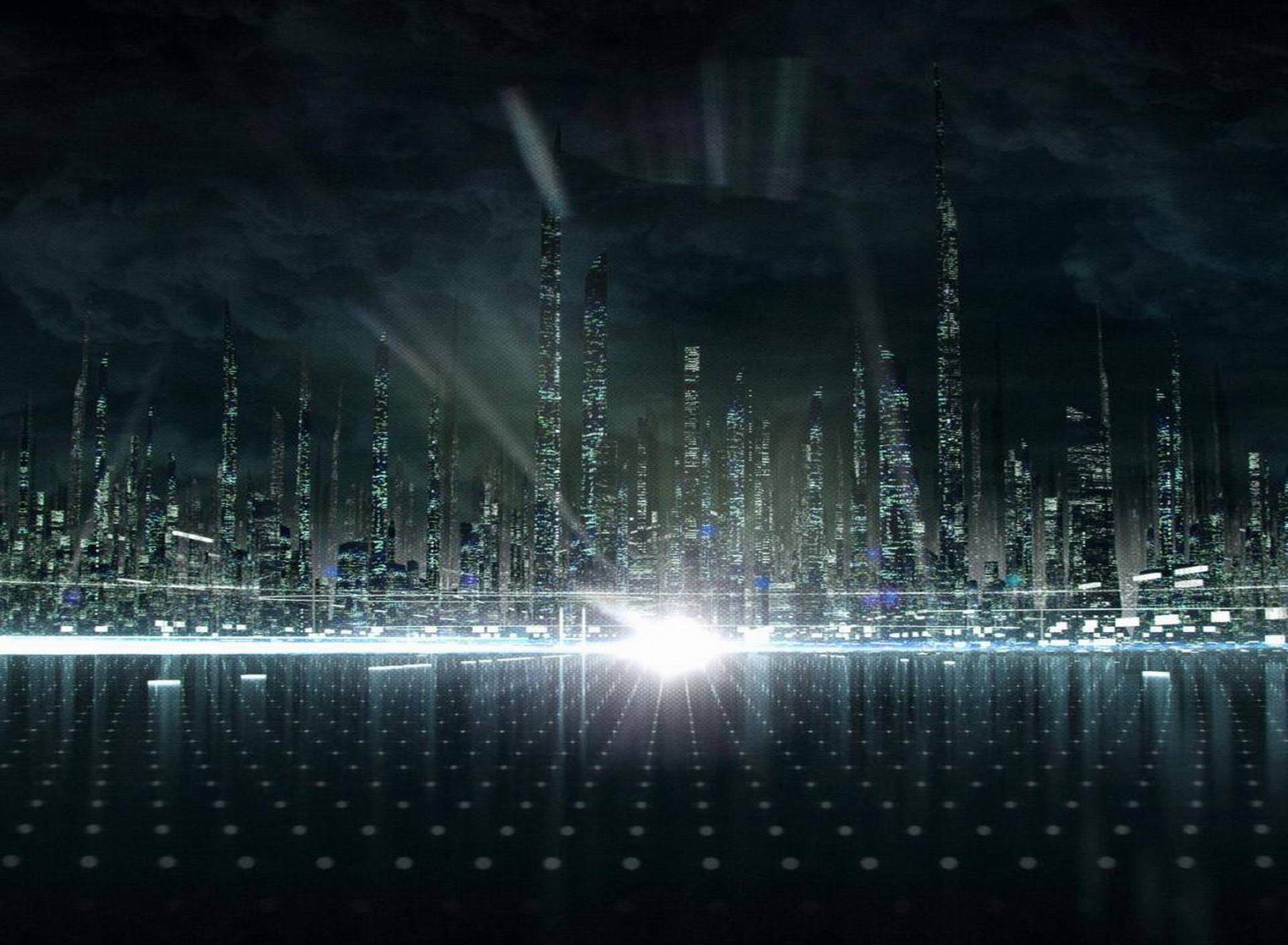 Futuristic City Screensaver Wallpaper