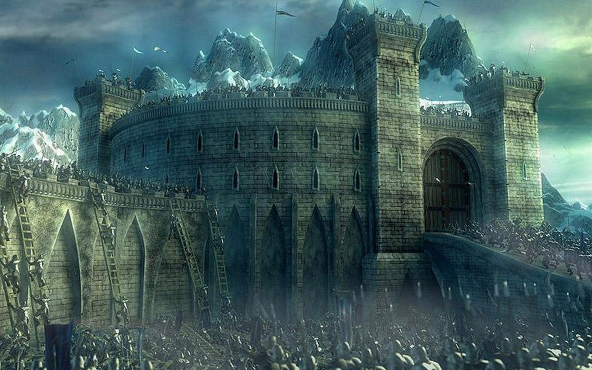 Castles Fantasy Art Battles Artwork Low Resolution Helms Deep