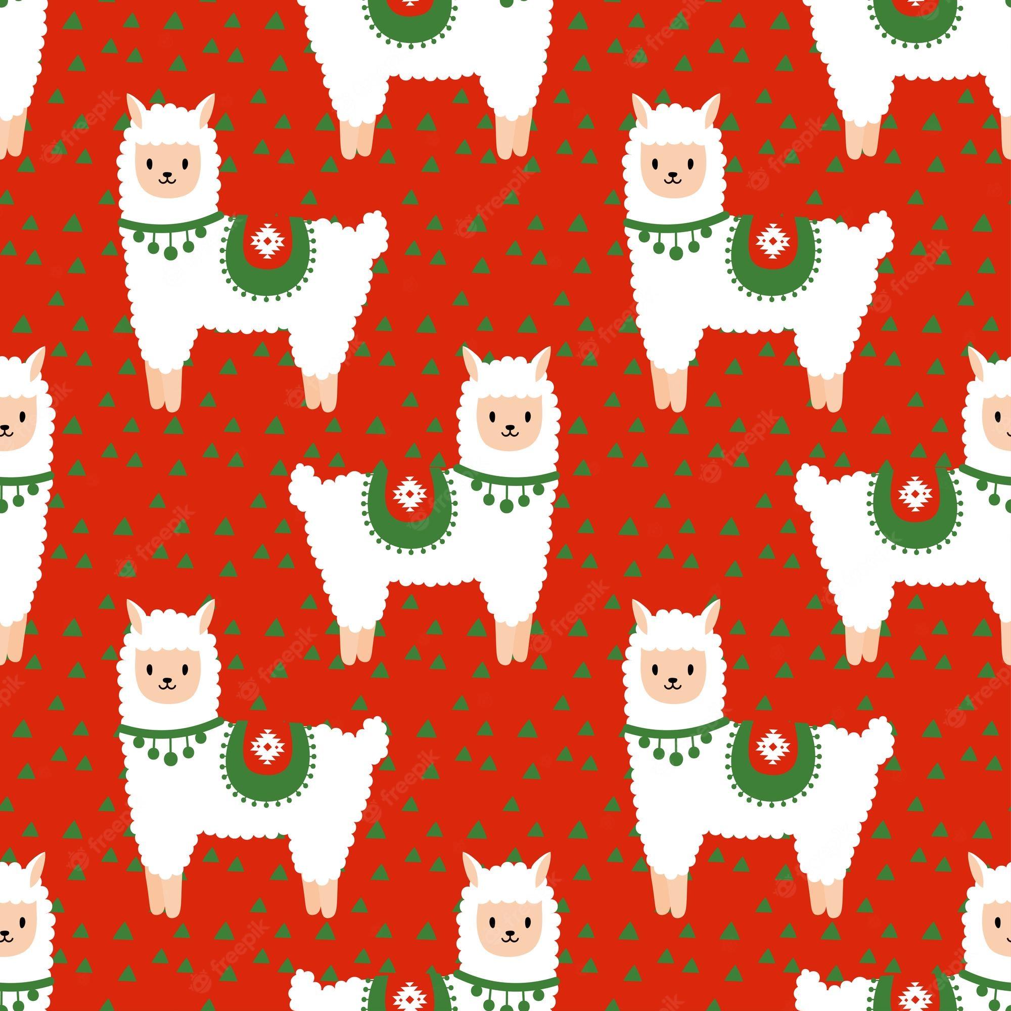 Premium Vector Seamless Pattern With Christmas Decoration Green