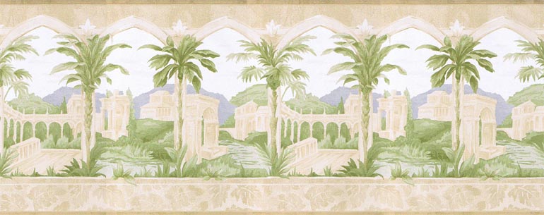 Norwall Tropical Palm Tree Wallpaper Border BW77451 eBay